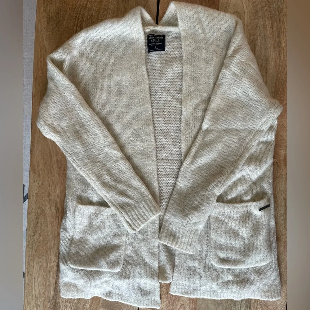Abercrombie cream open cardigan - Picture 1 of 2